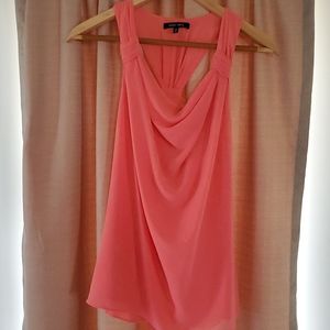 Naked zebra coral racerback top